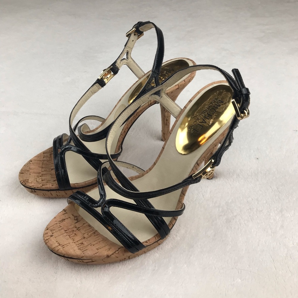 Michael Kors patent leather cork heel - Picture 2 of 5